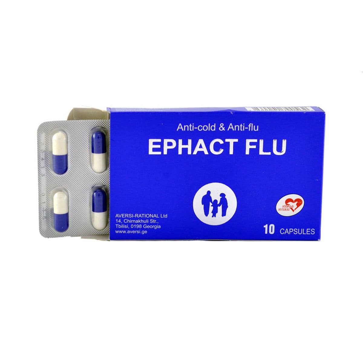 ეფექტი ფლუ - Ephact Flu 10 კაფსულა