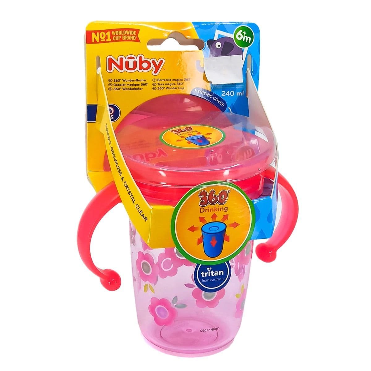 ჭიქა სახელურით 240მლ 6791 ნუბი - Nuby