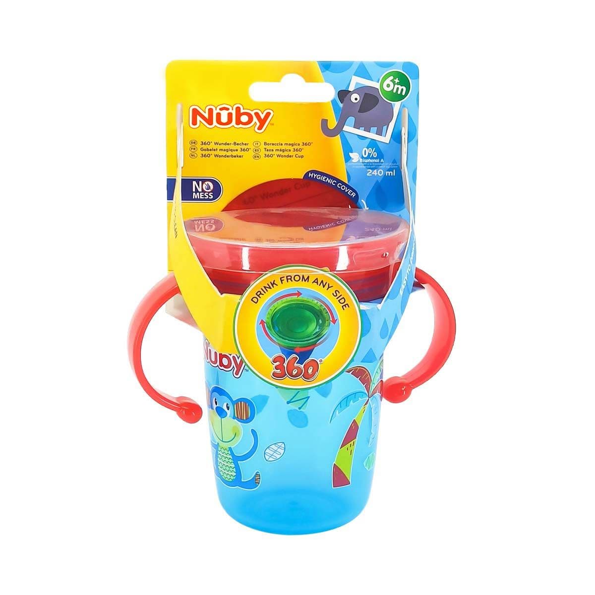 ჭიქა სახელურით 240მლ 6333 ნუბი - Nuby