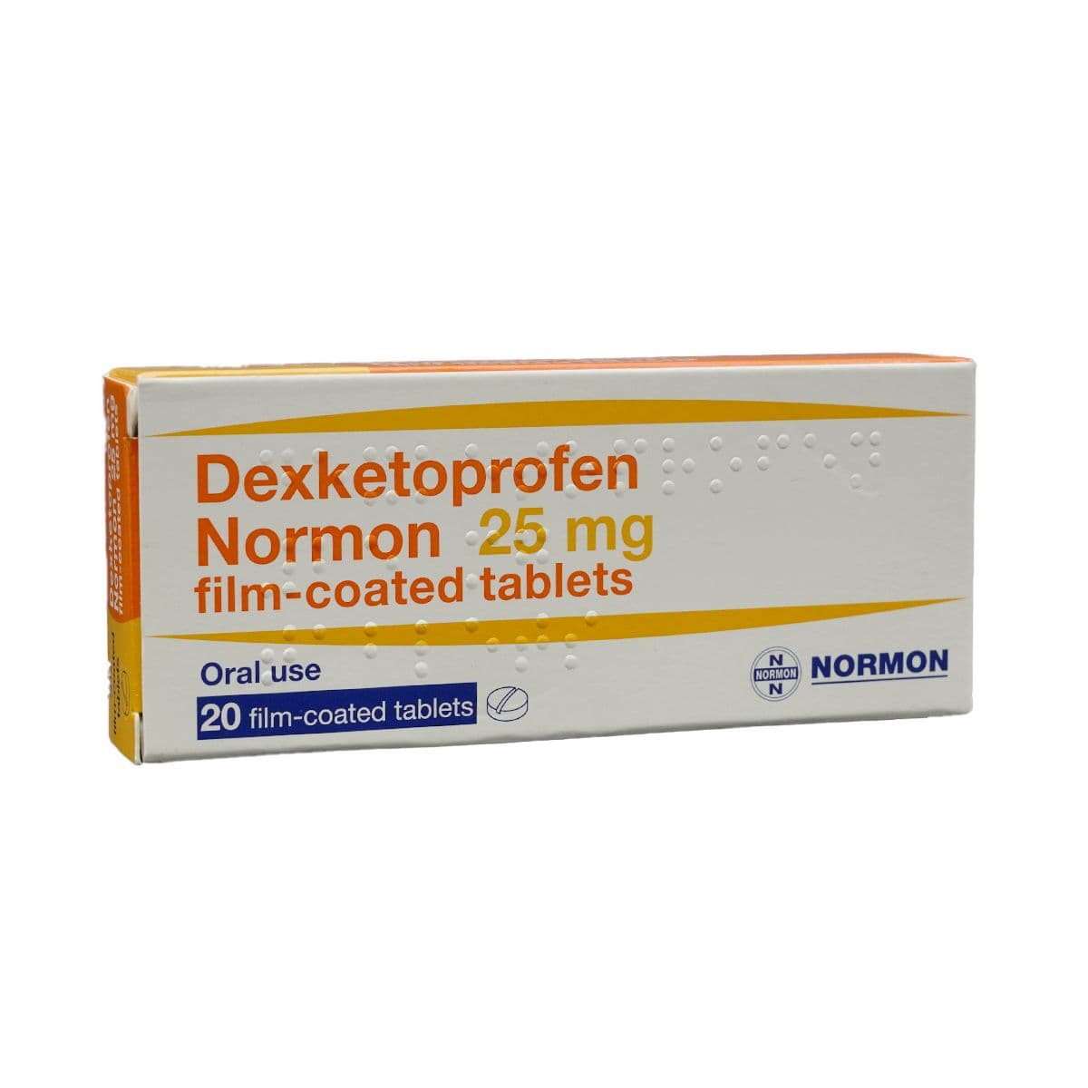 დექსკეტოპროფენი-ნორმონი - Dexketoprofen Normon 25მგ 20 ტაბლეტი