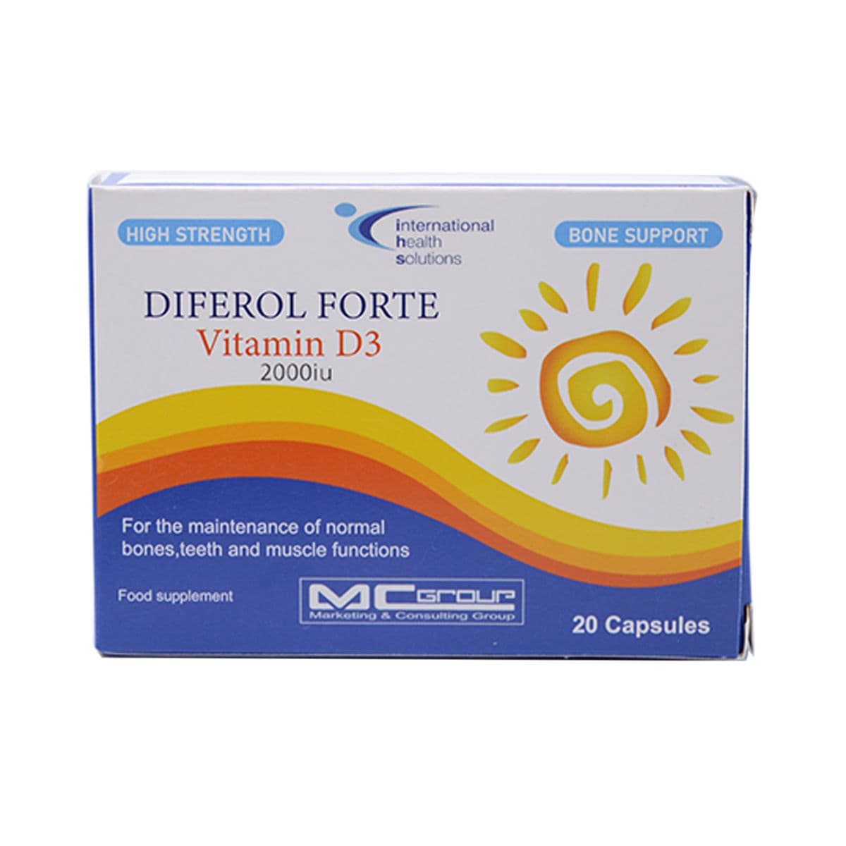 დიფეროლი - Diferol ფორტე D3 2000სე 20 კაფსულა