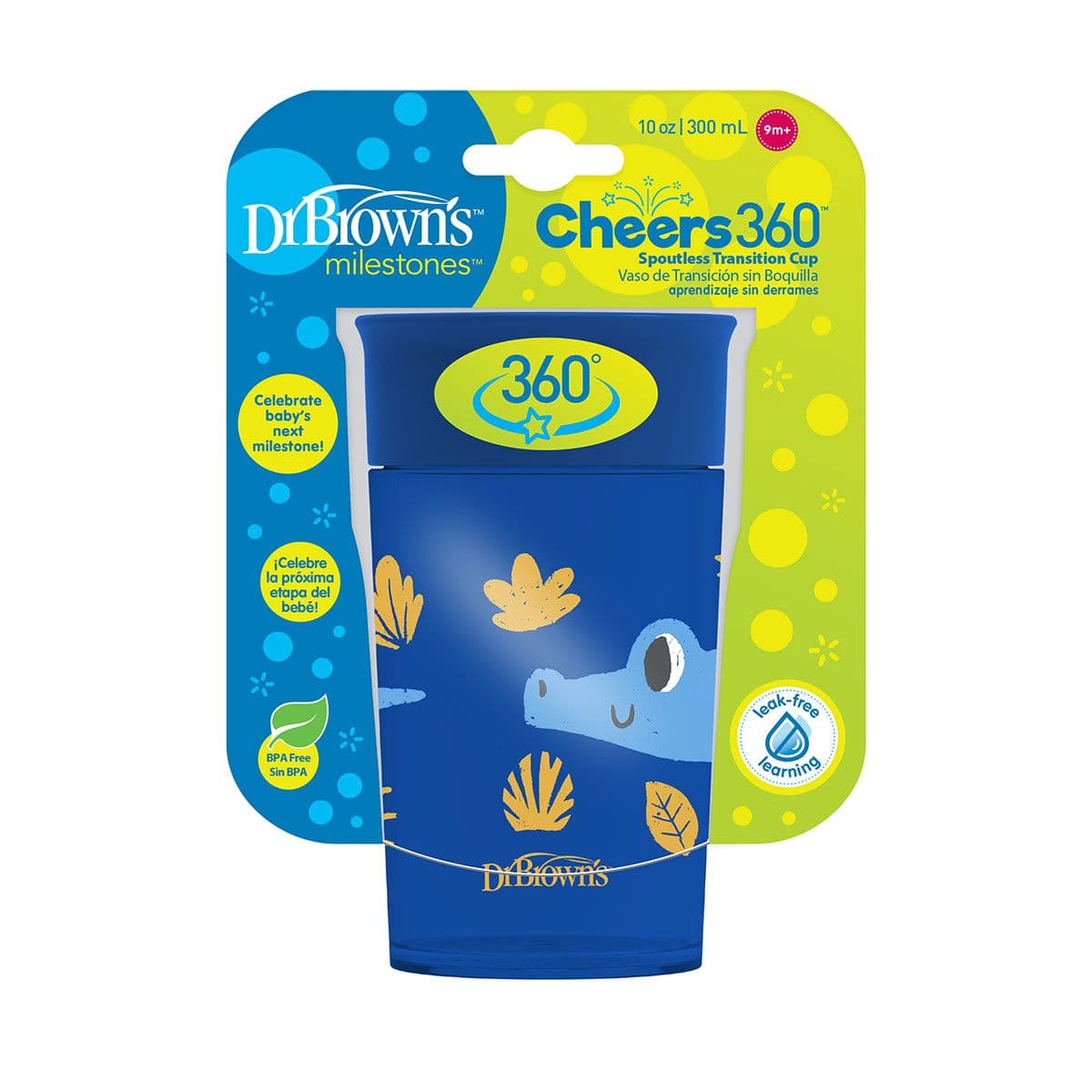 ჭიქა ლურჯი 9+ თვე 300მლ 2382 დოქტორ ბრაუნი - DrBrowns