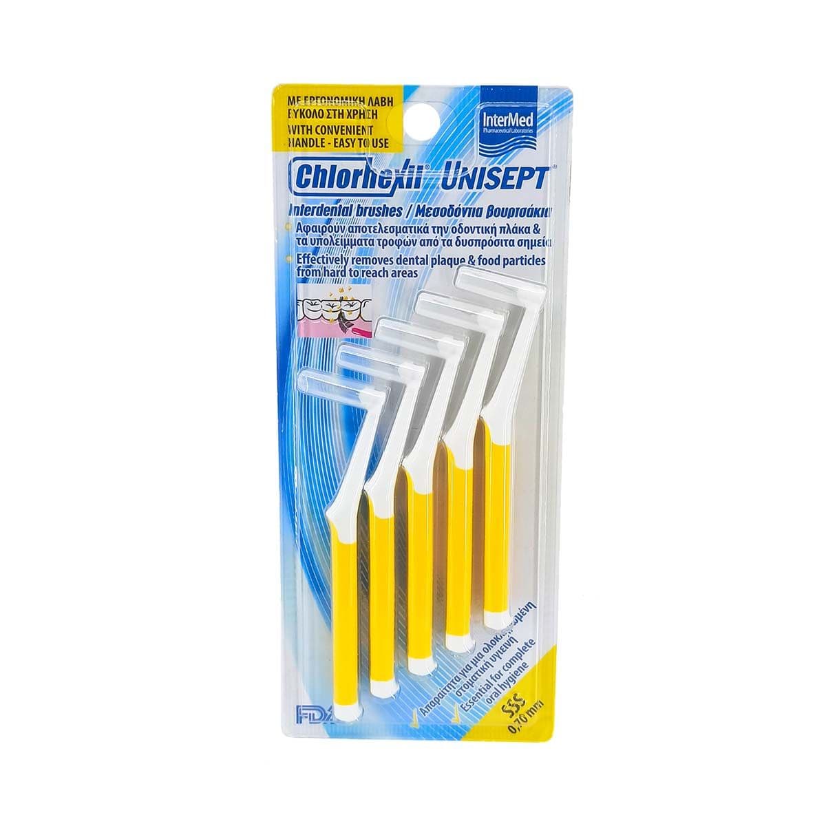 კბილთაშუა ჯაგრისი 0.7მმ 5827 უნისეპტი - Unisept