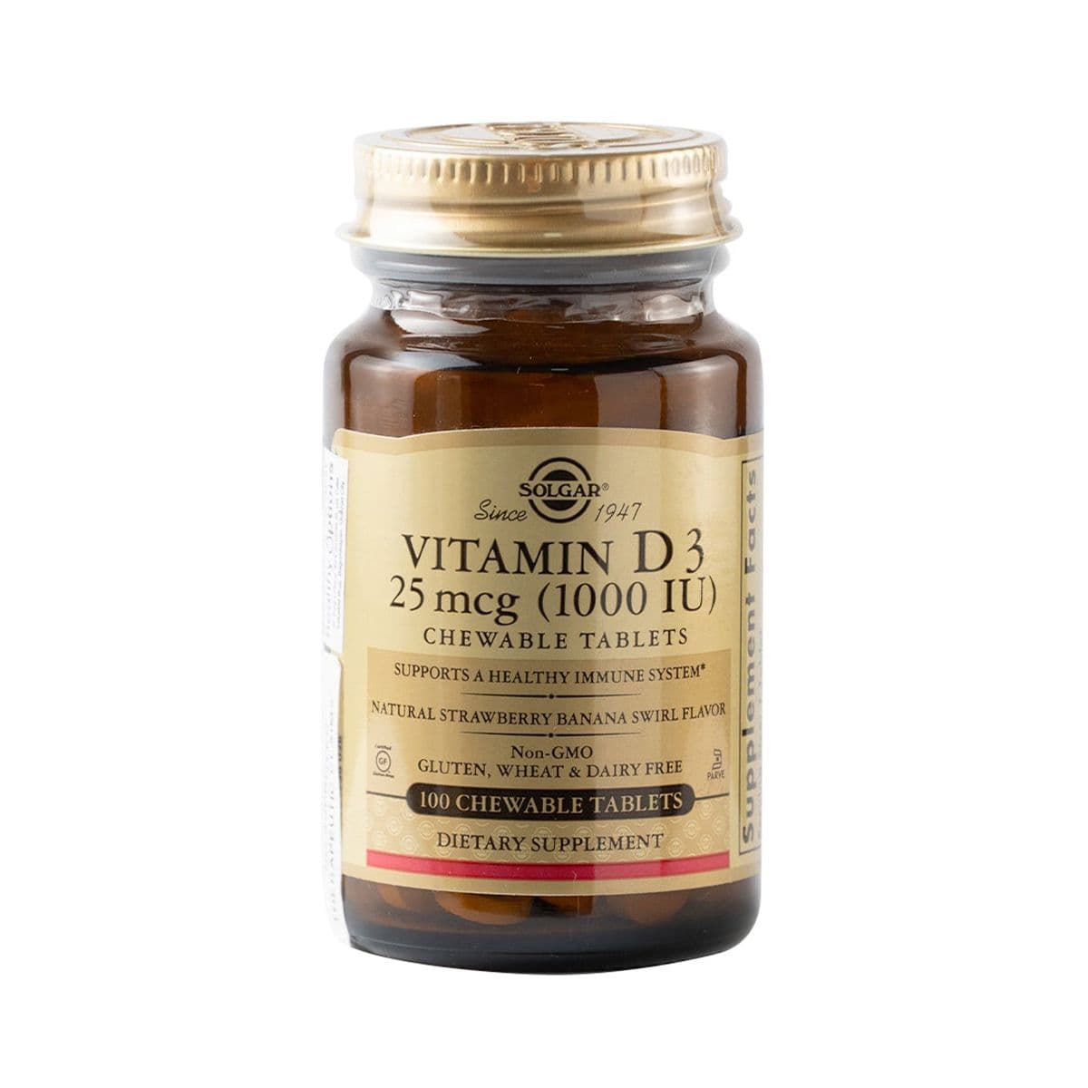 ვიტამინი D3 1000სე 100 საღეჭი ტაბლეტი სოლგარი - Solgar