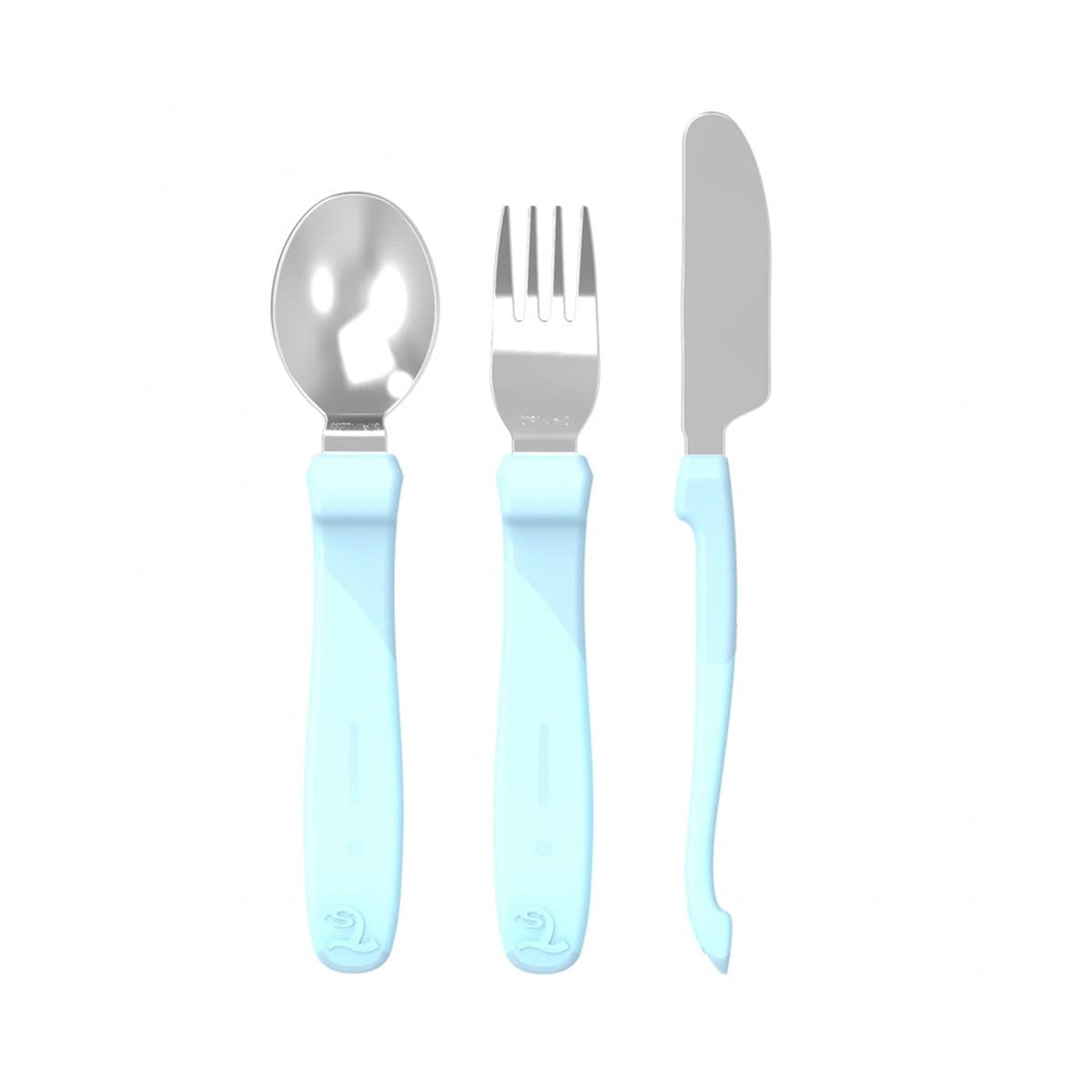 დანა-ჩანგალი უჟანგავი ცისფერი 12+ თვე 2100 თვისთშეიქი - Twistshake