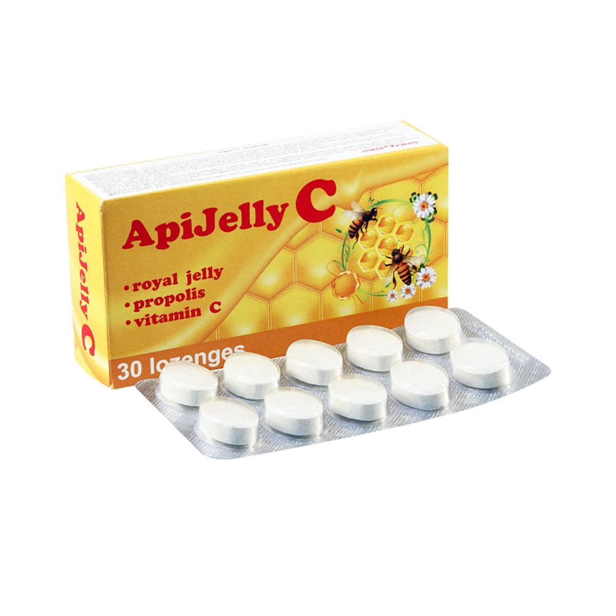 აპიჯელი C - Apijelly C 30 საწუწნი ტაბლეტი