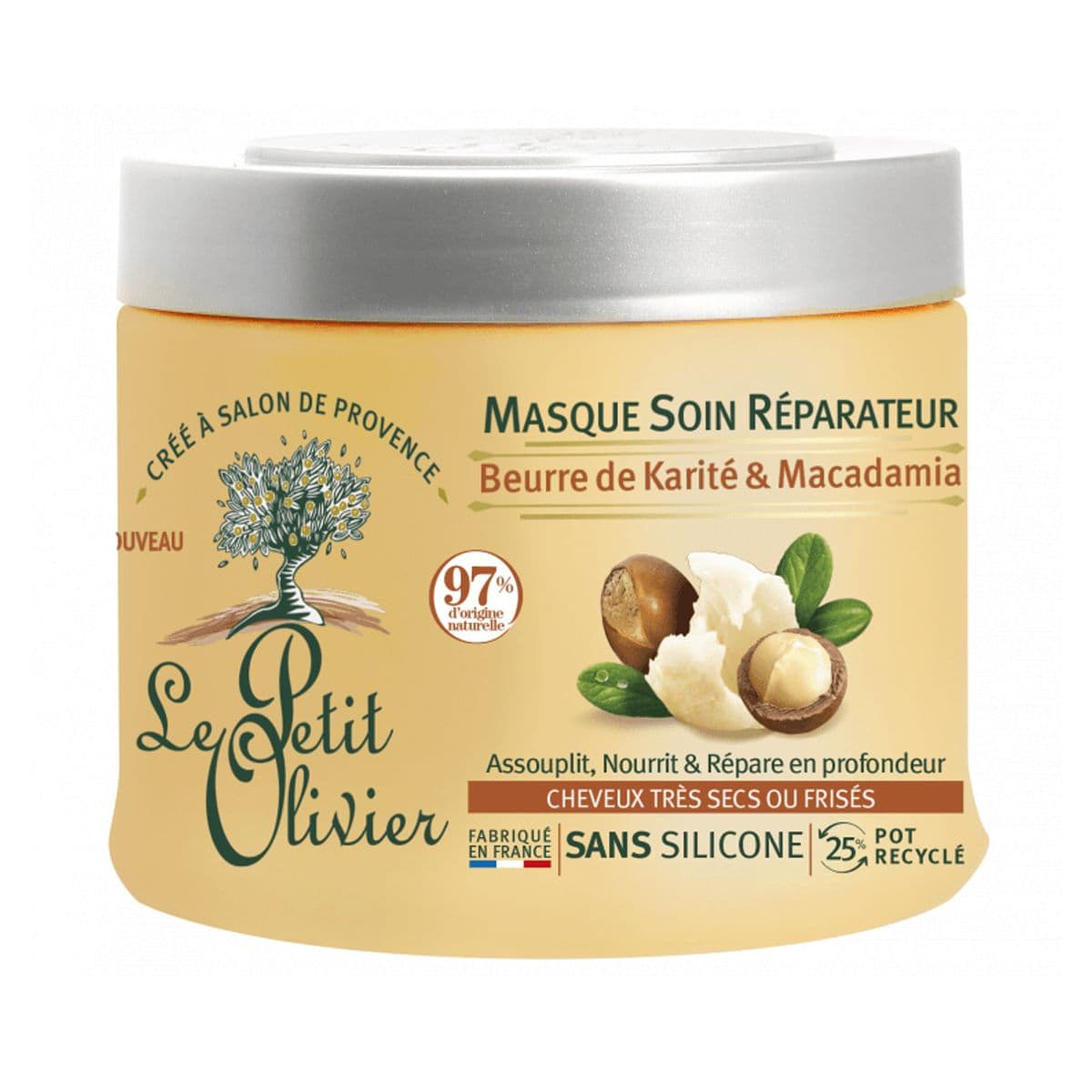 გაფუების საწინააღმდეგო თმის ნიღაბი კარიტე 8531 ლე პეტიტ ოლივიე - Le Petit Olivier