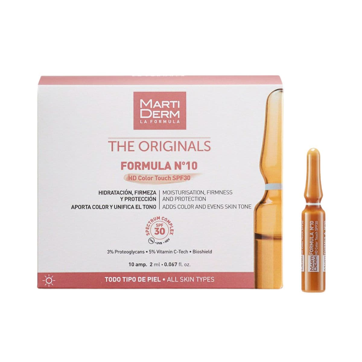 დაცვა და ფერი Spf30 The Originals 10 ამპულა 0525 მარტიდერმი - Martiderm