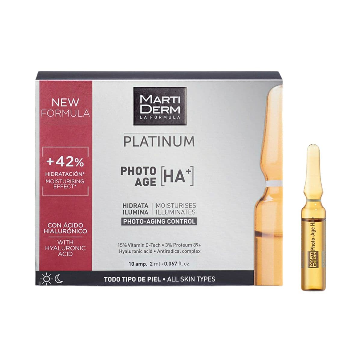 ფოტო დაბერების საწინააღმდეგო 10 ამპულა Platinum 5372 მარტიდერმი - Martiderm