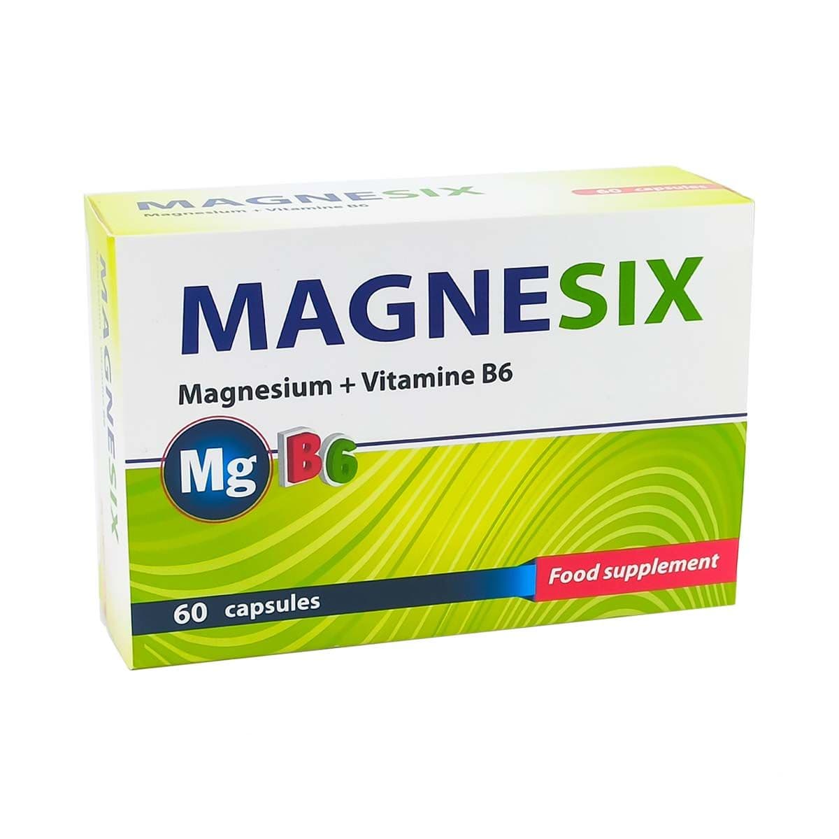 მაგნესიქსი - Magnesix 500მგ/6მგ 60 კაფსულა