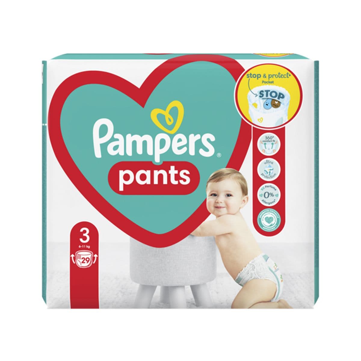 პამპერსი - Pampers ტრუსი 6-11კგ 29 ცალი 7710