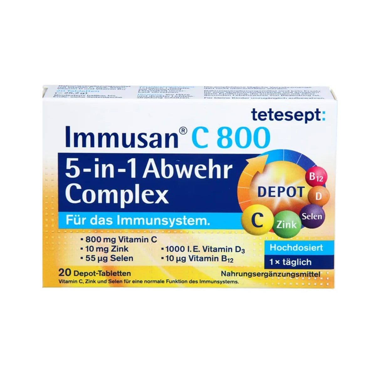 ტეტესეპტი - Tetesept იმუსანი C 800 20 ტაბლეტი