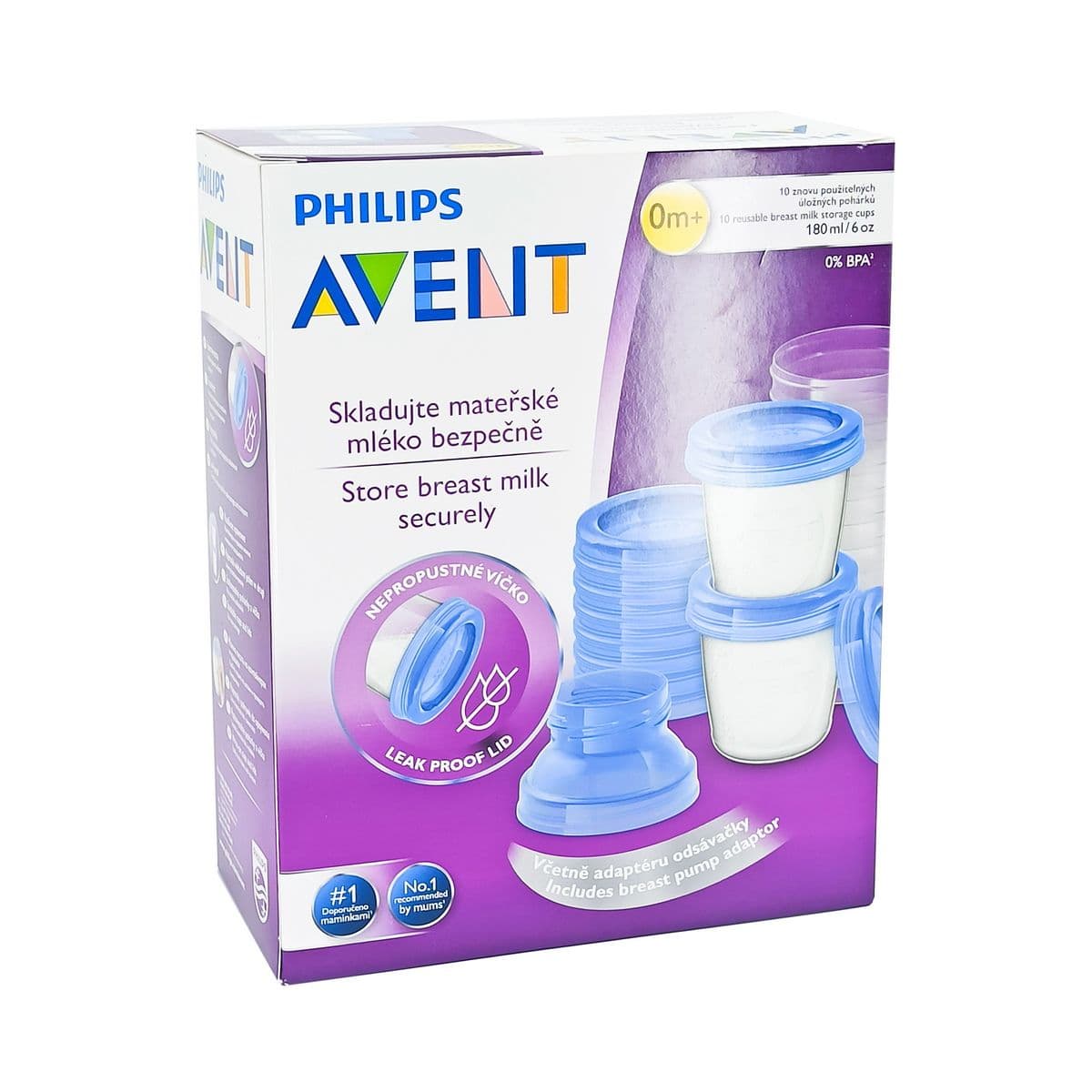 დედის რძის კონტეინერი 10 ცალი 1602 ავენტი - Avent