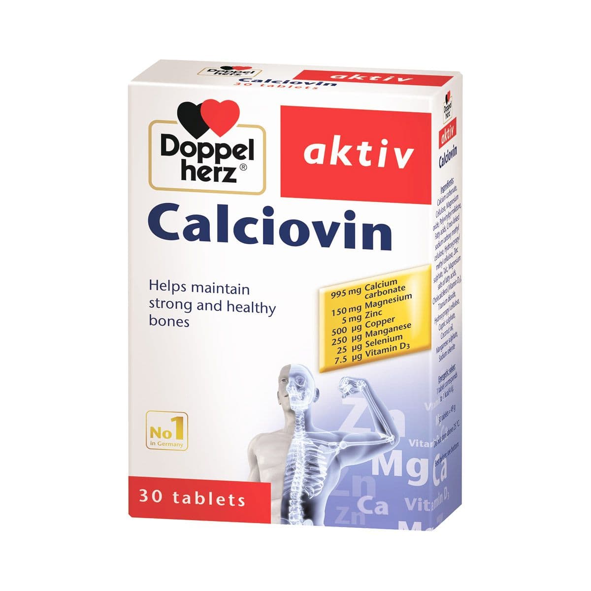 დოპელჰერც კალციოვინი - Doppelherz Calciovin 30 ტაბლეტი