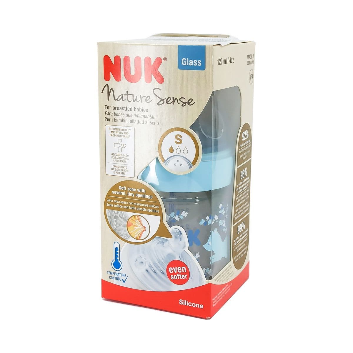 ბოთლი შუშის 120 მლ 1289 ნუკი - Nuk