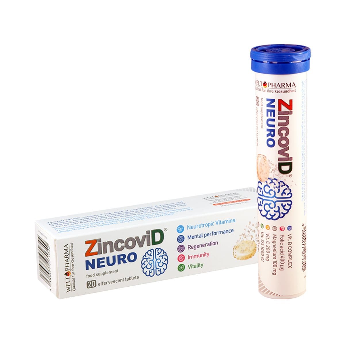 ცინკოვიდი - Zincovid ნეირო 20 შუშხუნა ტაბლეტი