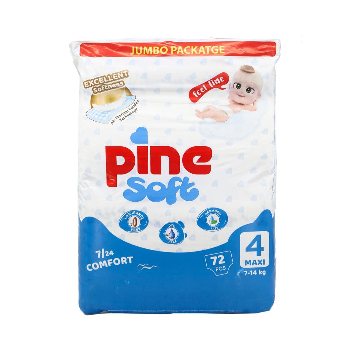 ბავშვის საფენი7-18 კგ 72 ცალი 4147 ფაინი - Pine