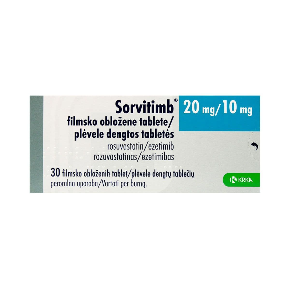 Sorvitimb - სორვიტიმბი 20/10მგ 30 ტაბლეტი