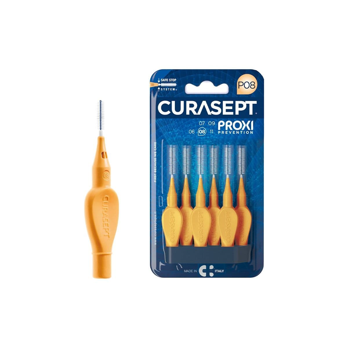 კბილთაშუა ჯაგრისი P08 ORANGE 2797 კურასეპტი - Curasept