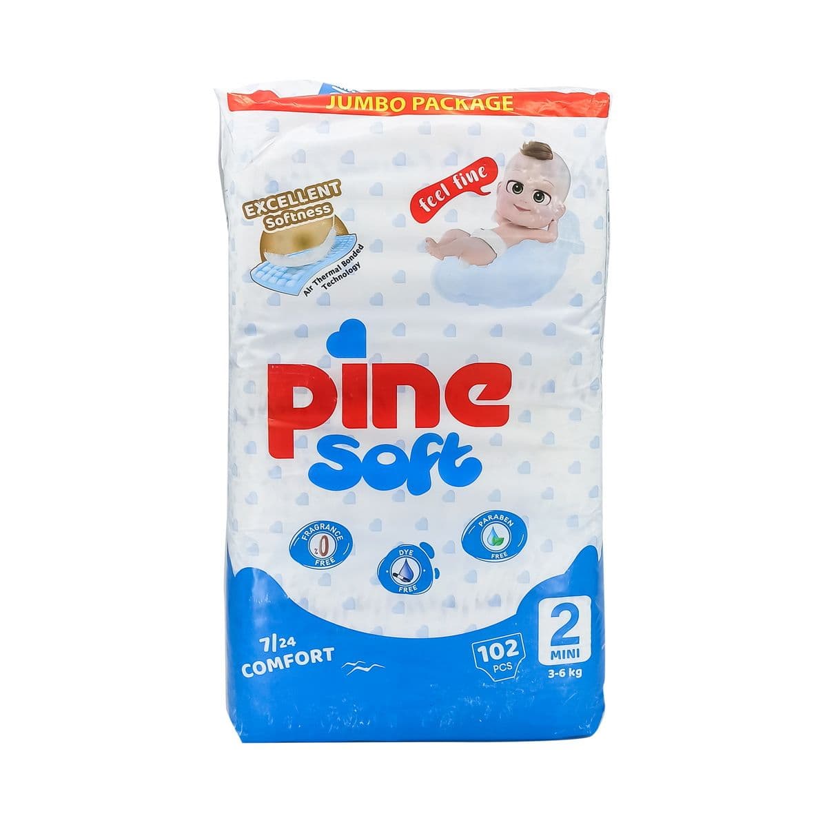 ბავშვის საფენი 3-6კგ 102 ცალი 4123 ფაინი - Pine