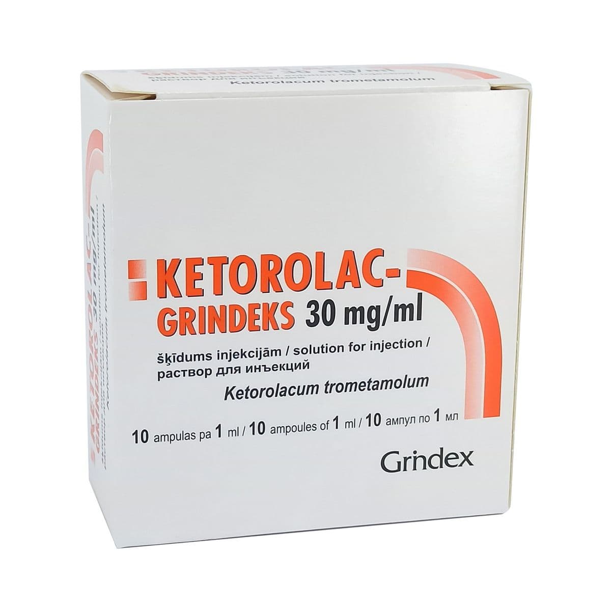კეტოროლაკი - Ketorolac 30მგ/მლ 1მლ 10 ამპულა
