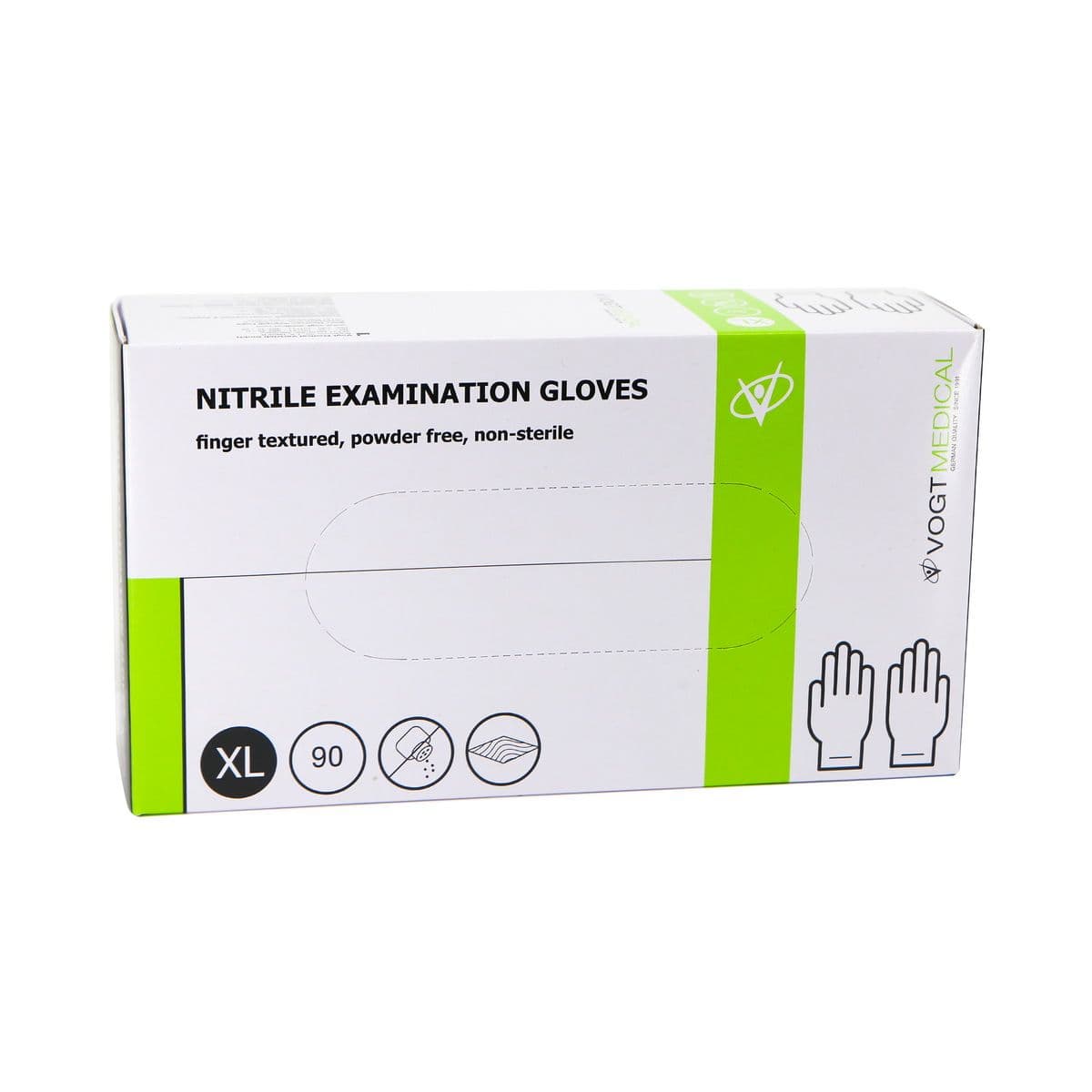 ნიტრილის არასტერილური ხელთათმანი უპუდრო XL 45 წყვილი