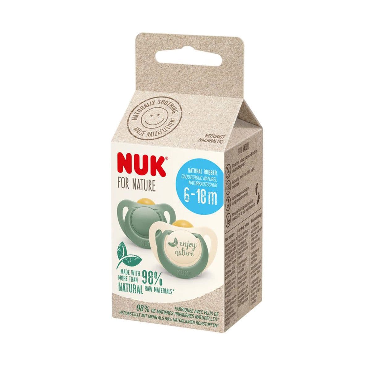 ლატექსის მატყუარა NATURE N2 მწვანე 0607 ნუკი - Nuk