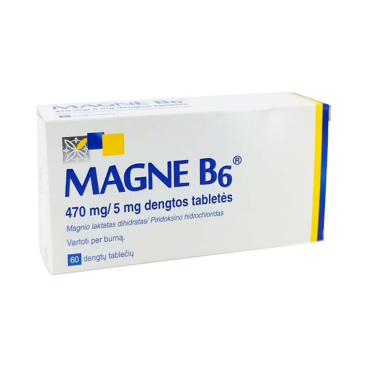 მაგნე B6 - Magne B6 470მგ/5მგ 60 ტაბლეტი
