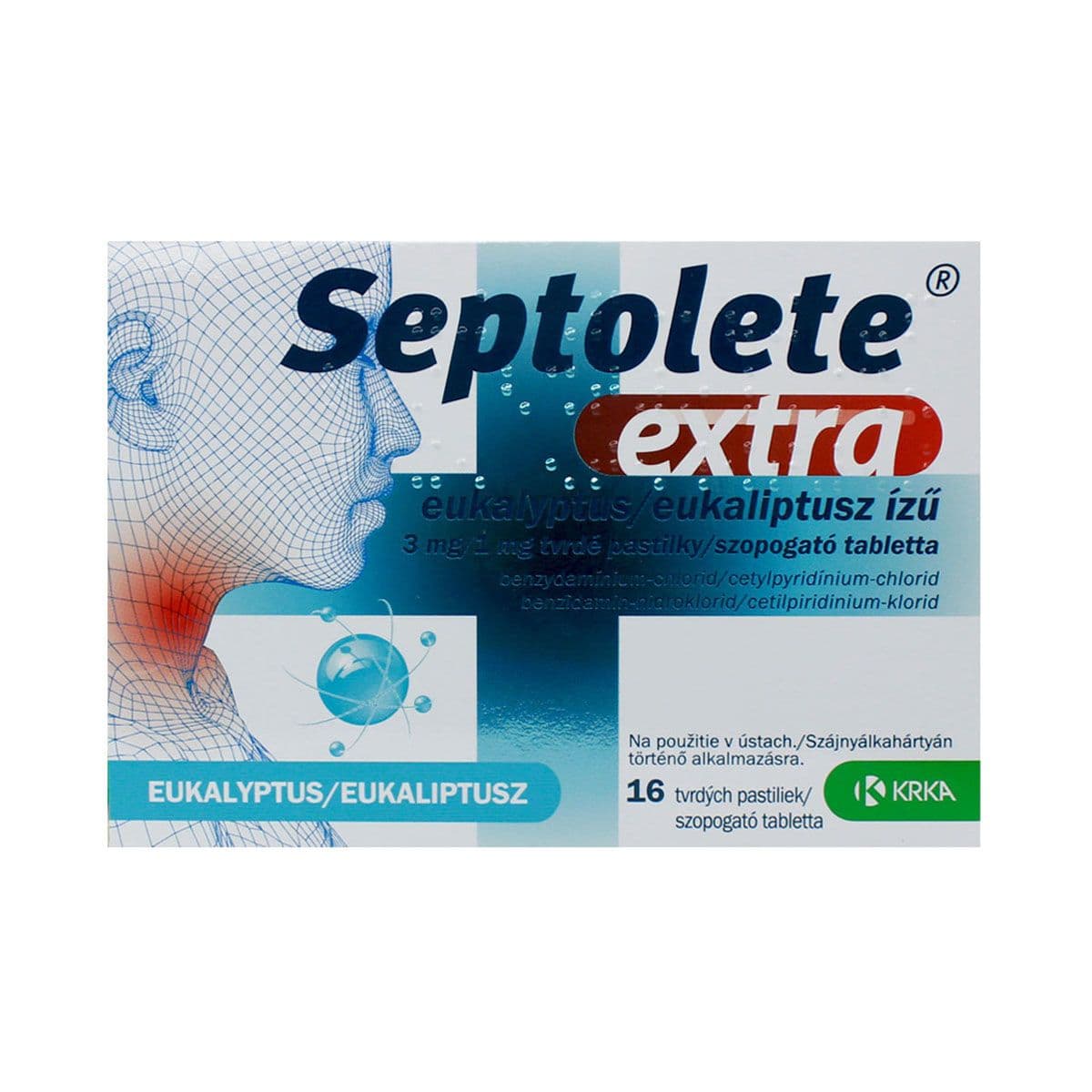 სეპტოლეტე - Septolete ექსტრა ევკალიპტი 16 ტაბლეტი