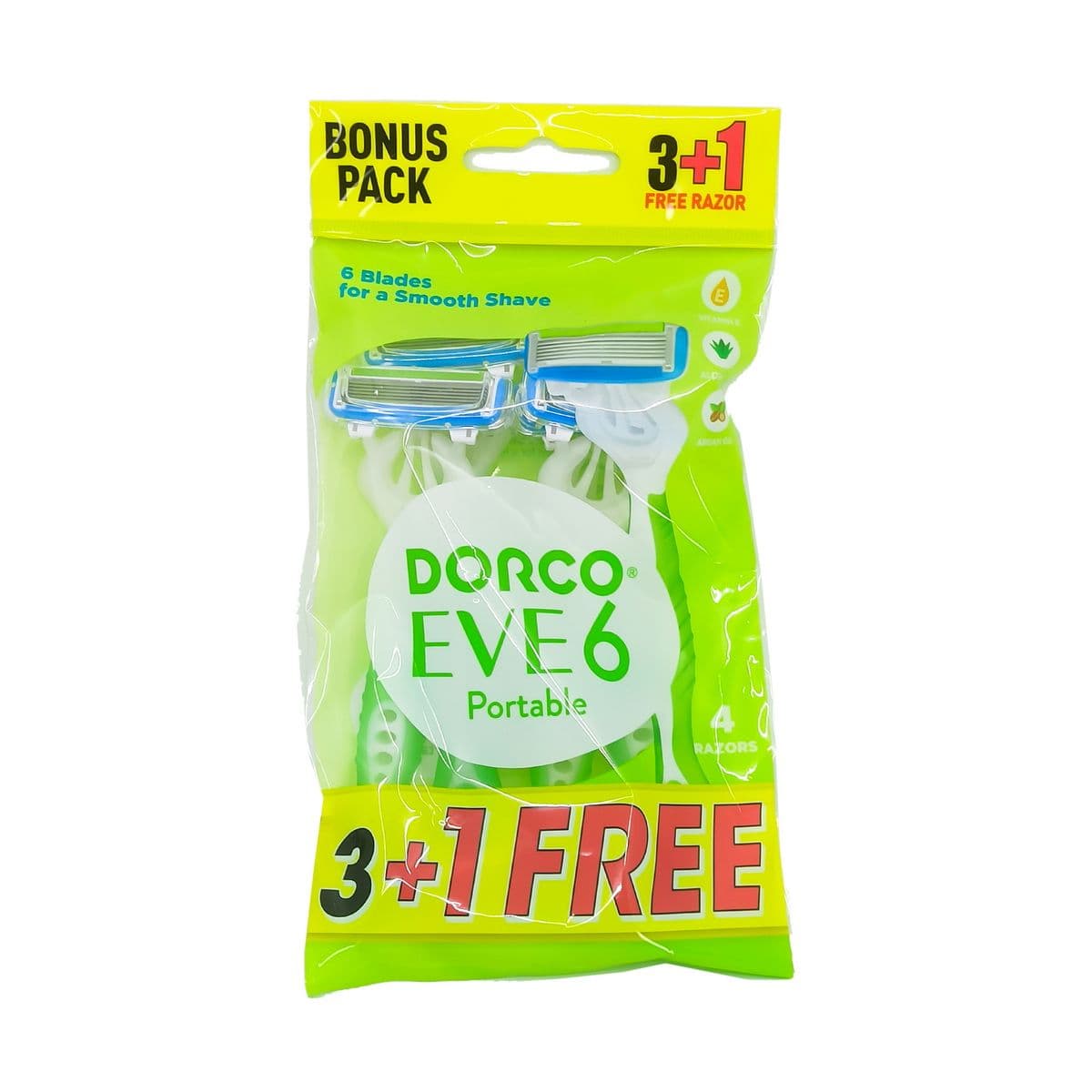 Dorco - დორკო ერთჯერადი საპარსი 6 პირი ქალის 3+1 ცალი 1209