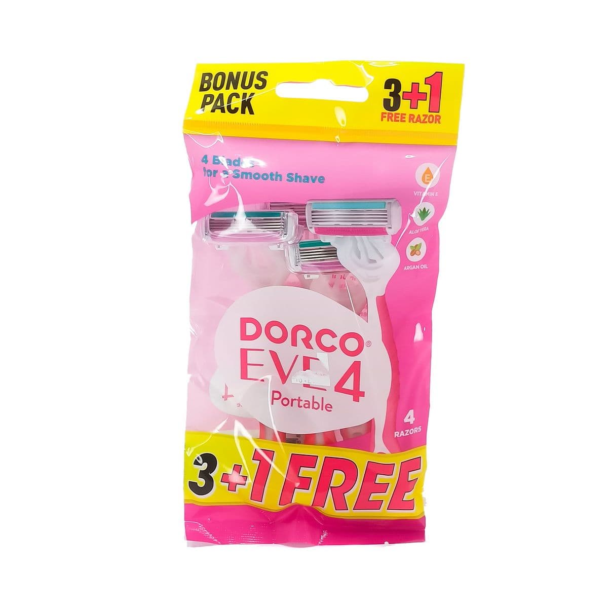 Dorco - დორკო ერთჯერადი საპარსი 4 პირი ქალის 3+1 ცალი 1223