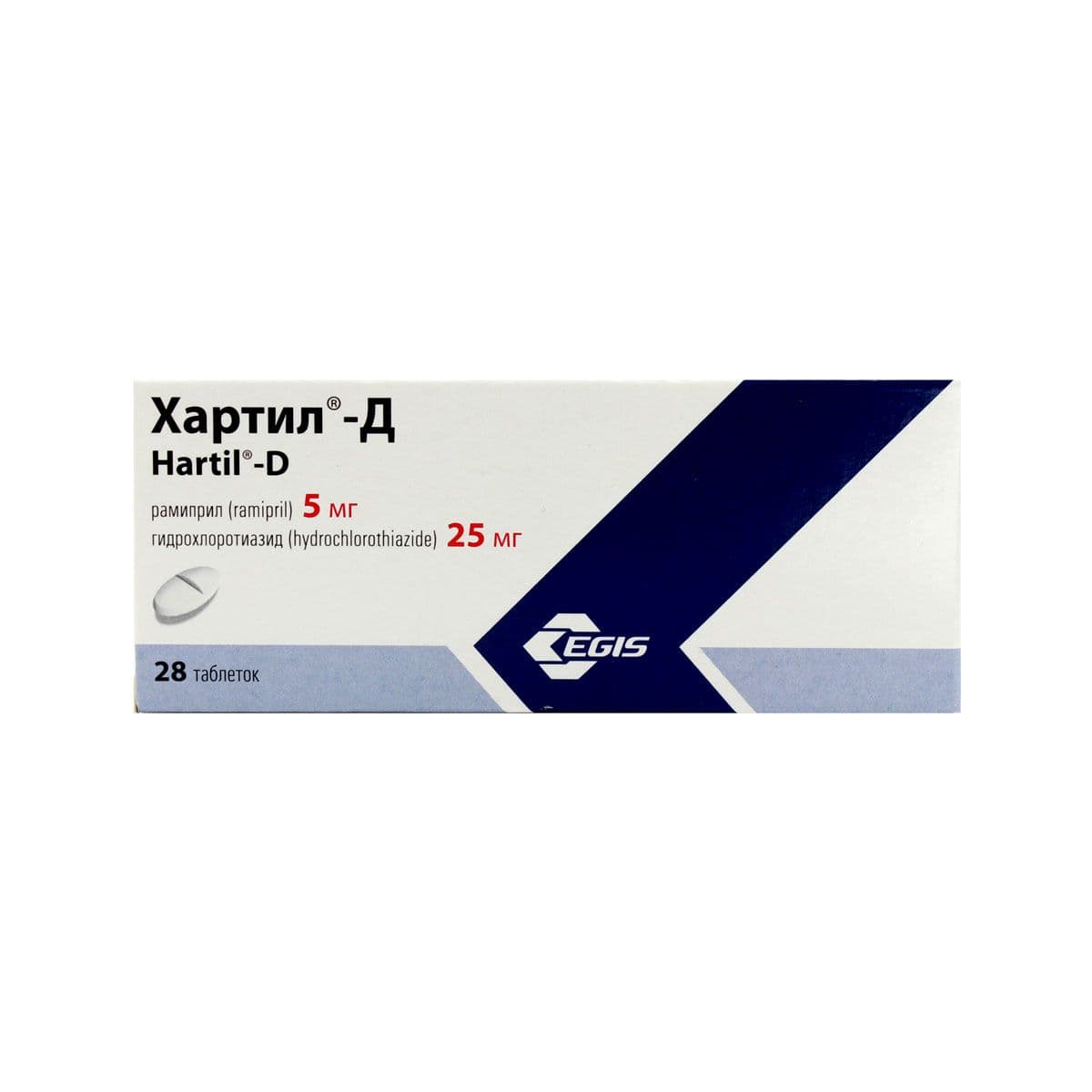 ჰარტილი D - Hartil D 5/25მგ 28 ტაბლეტი