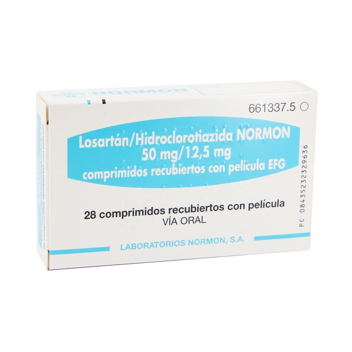 Losartan - ლოსარტანი ნორმონი 50მგ+12.5მგ 28 ტაბლეტი