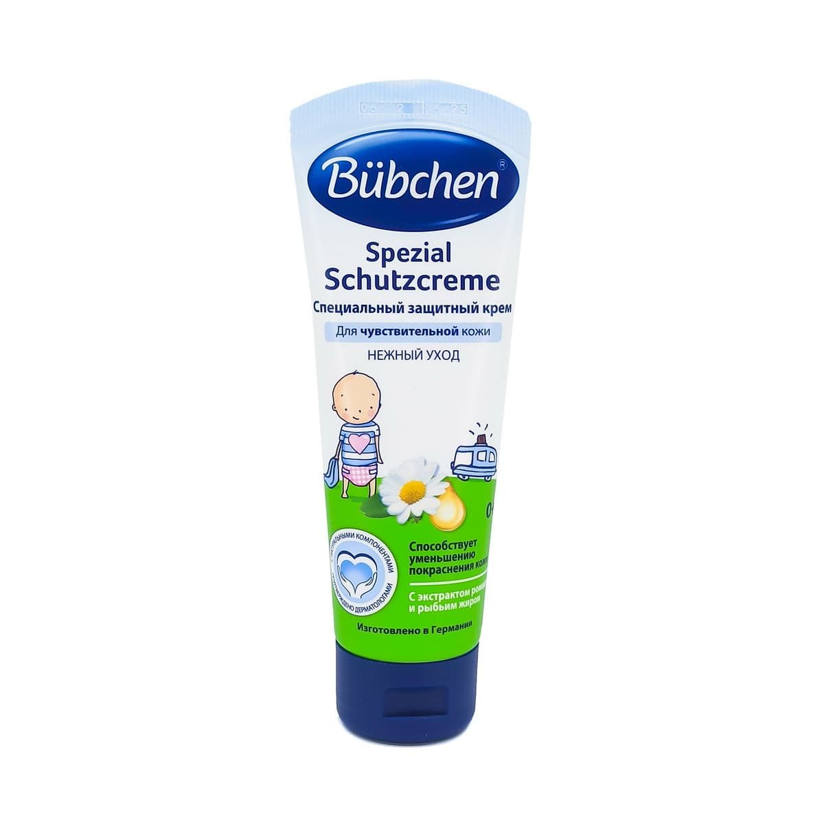 ბავშვის კრემი 75მლ გვირილა 1795 ბიუბჰენი - Bubchen