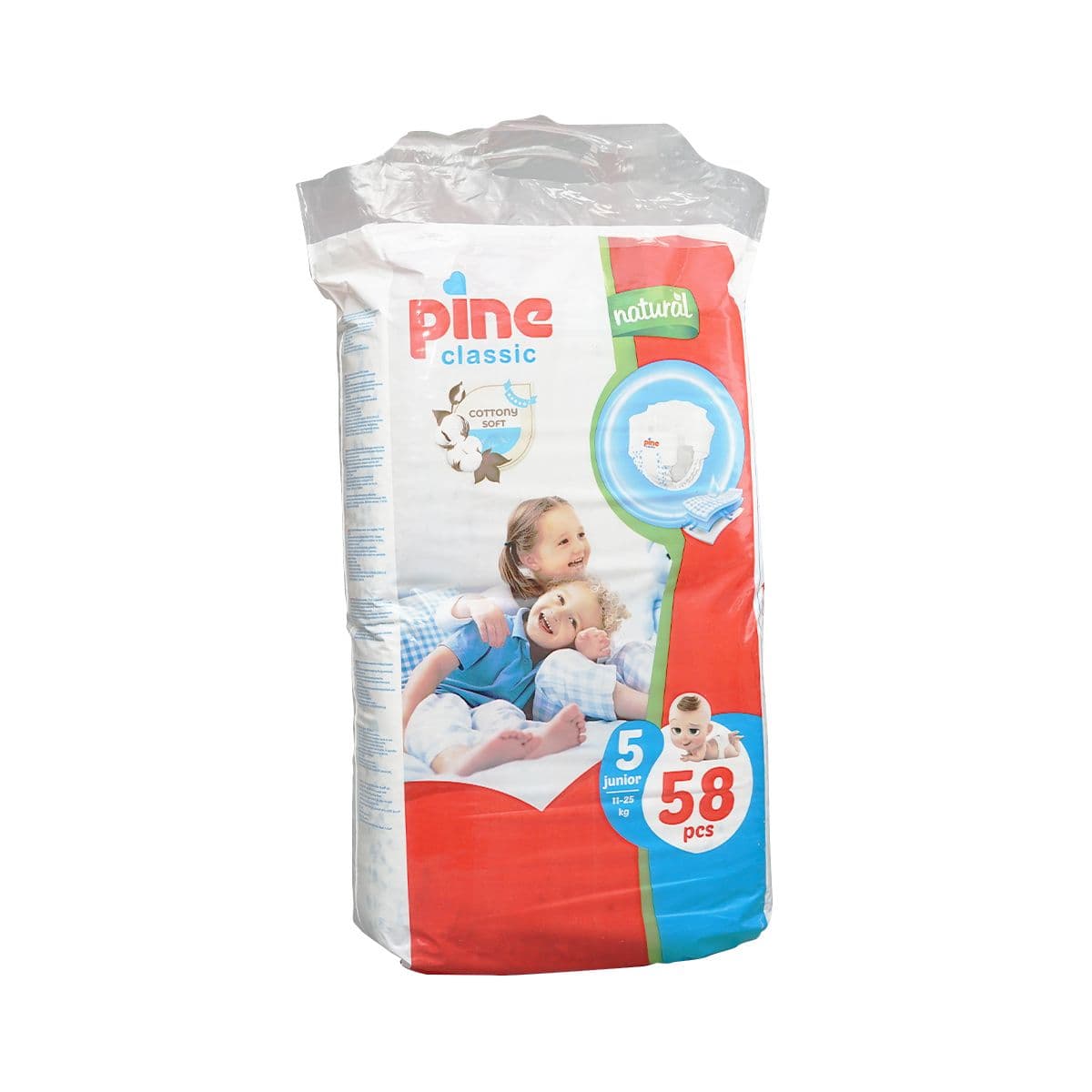 ბავშვის საფენი 11-18კგ 58 ცალი 4451 ფაინი - Pine