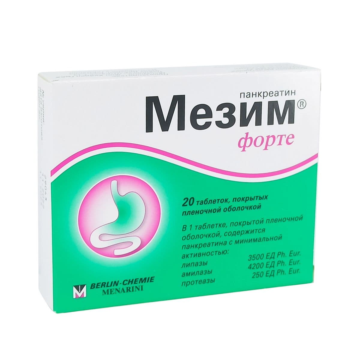 მეზიმ ფორტე - Mezym Forte 3500 ერთეული 20 დრაჟე
