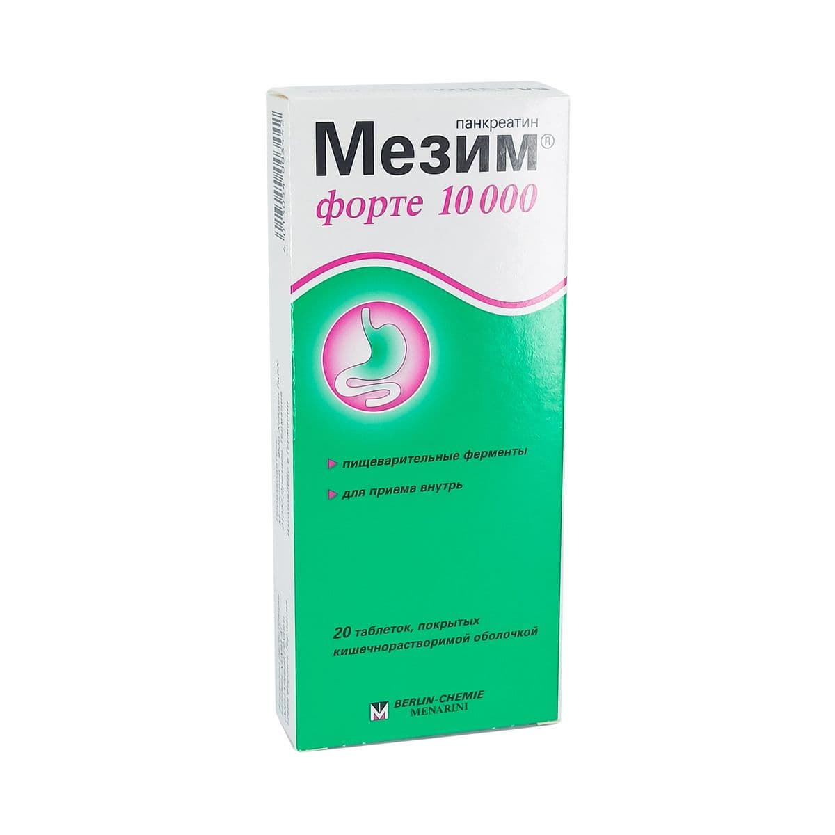 მეზიმ ფორტე - Mezym Forte 10000 ერთეული 20 დრაჟე
