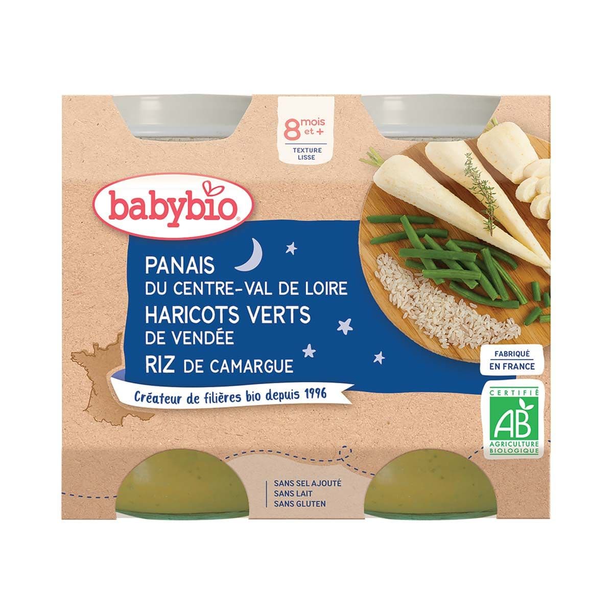 ძილი ნებისა ძირთეთრა და ფრანგული ლობიო ბრინჯით 2 ცალი 0637 ბეიბი ბიო - Baby Bio