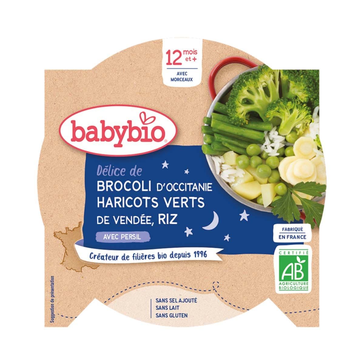 მენიუ ძილი ნებისა ძირთეთრა ბროკოლი მწვანე ლობიო კარტოფილი 1642 ბეიბი ბიო - Baby Bio