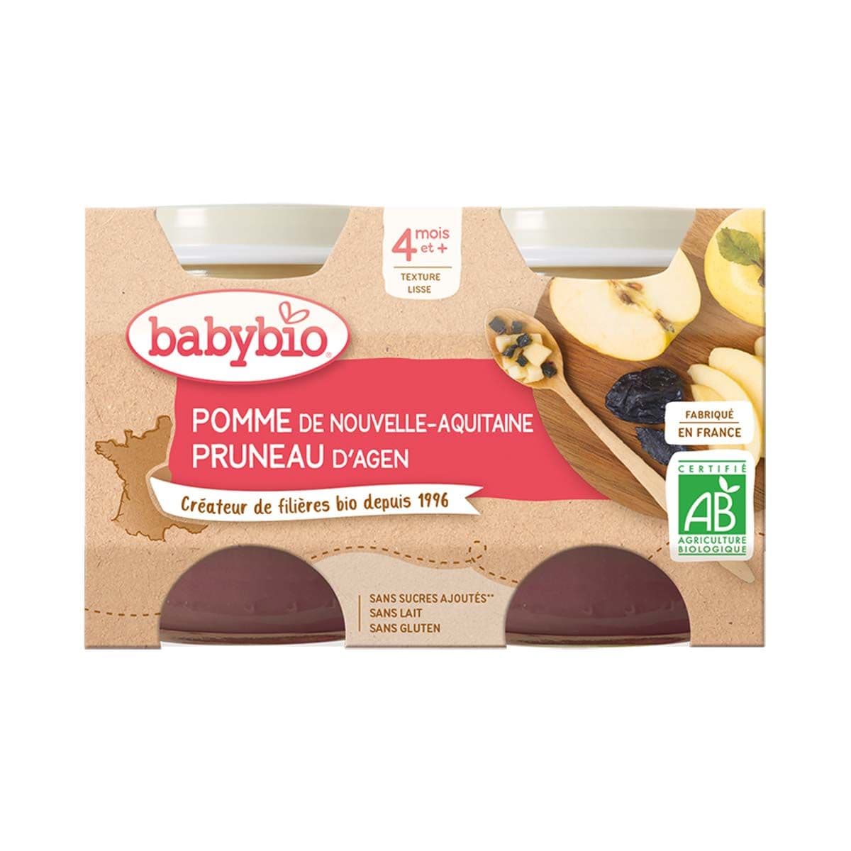 კონფიტური ქლიავი და ვაშლი 2 ცალი 0767 ბეიბი ბიო - Baby Bio