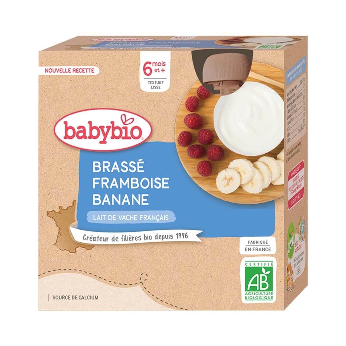 ფრანგული იოგურტი ჟოლო 4 ცალი 0870 ბეიბი ბიო - Baby Bio