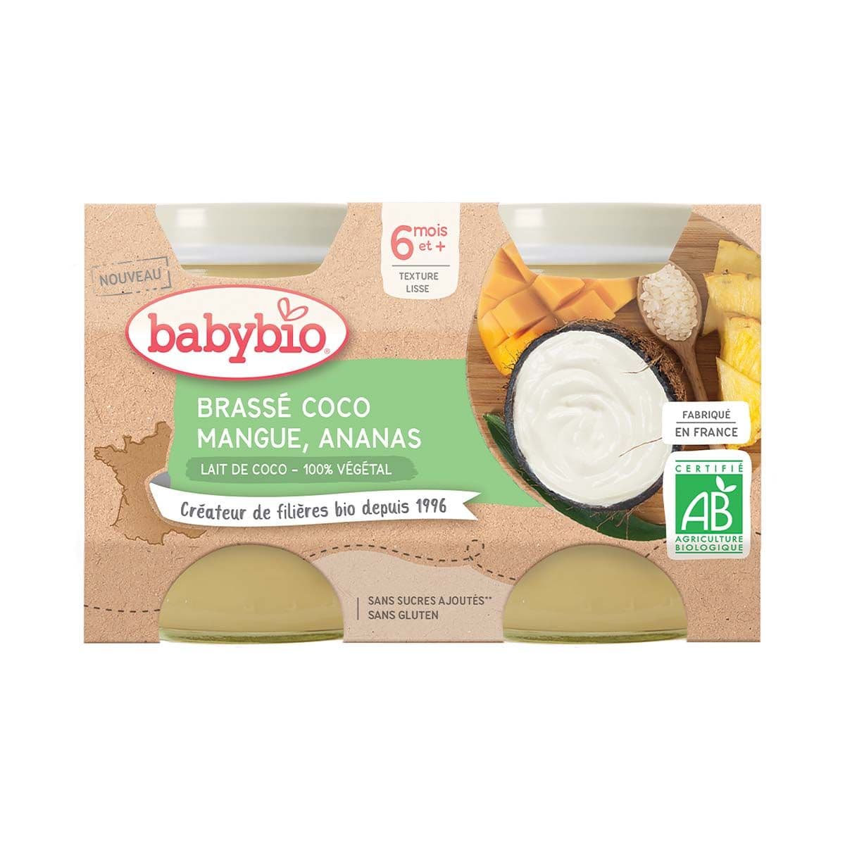 ფრანგული იოგურტი ქოქოსით 2 ცალი 0910 ბეიბი ბიო - Baby Bio