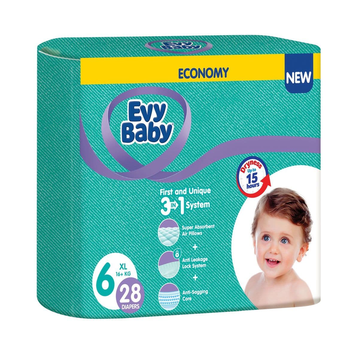 ბავშვის საფენი TWIN 16+კგ 28 ცალი 0233 ევი ბეიბი - EVY BABY