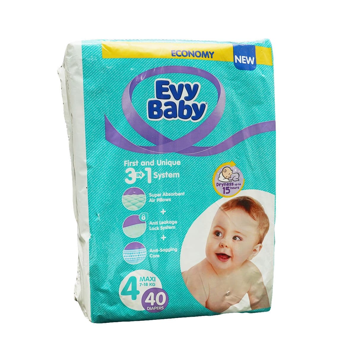 ბავშვის საფენი TWIN 7-18კგ 40 ცალი 0028 ევი ბეიბი - EVY BABY