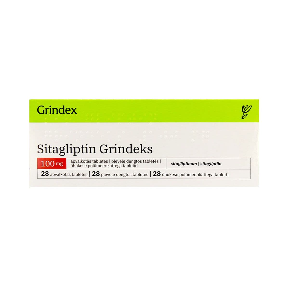 სიტაგლიპტინ გრინდექსი - Sitagliptin Grindeks 100მგ 28 ტაბლეტი