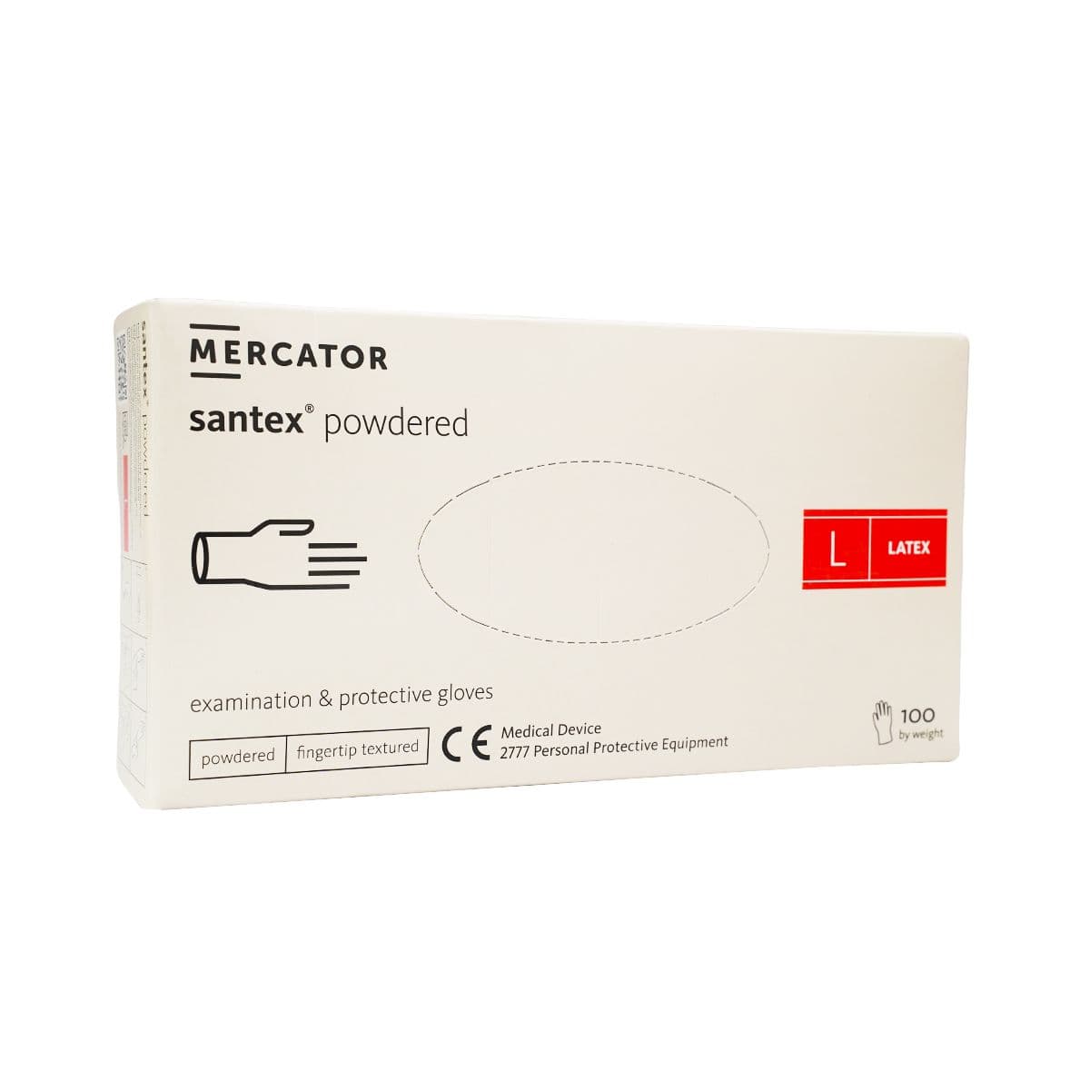 Santex - სანტექსი ხელთათმანი არასტერილური პუდრით L 50 წყვილი