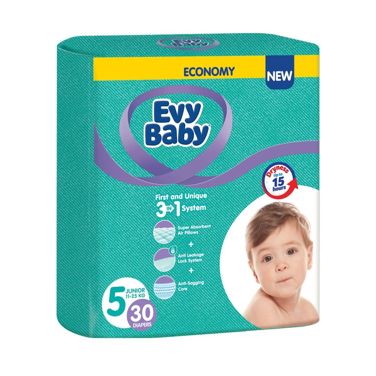 ბავშვის საფენი TWIN 11-25კგ 30 ცალი 0219 ევი ბეიბი - EVY BABY