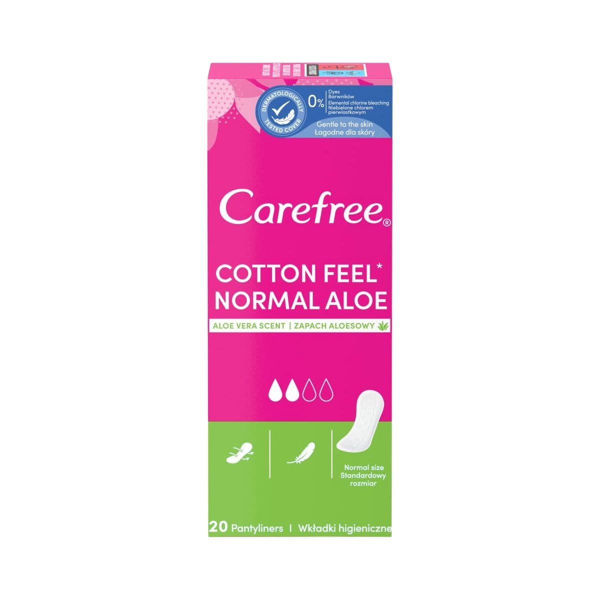 ყოველდღიური საფენი ალოე 20 ცალი 6123 ქეარფრი - Carefree