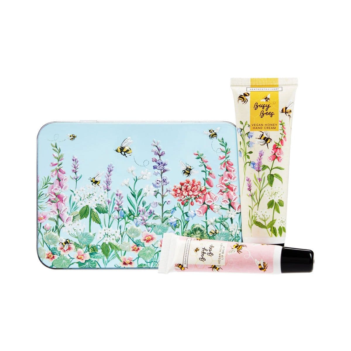 ხელის კრემი და ტუჩის ბალმი ყუთით Busy Bees 4250 ჰესკოტი და აივორი - Heathcote & Ivory