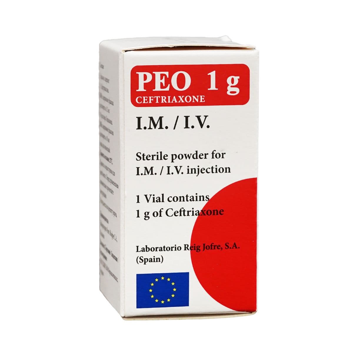 პეოცეფტრიაქსონი - Peo 1გ 1 ფლაკონი